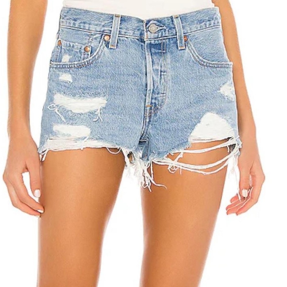 Levi's 501 Blue Denim Jean Shorts